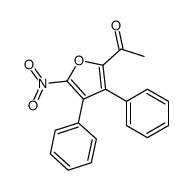 3,4-DIPHENYL-5-NITRO-2-ACETYLFURAN structure