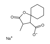 sodium,3-methyl-2-oxo-1-oxaspiro[4.5]decane-4-carboxylate Structure