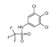 1,1,1-trifluoro-N-(3,4,5-trichlorophenyl)methanesulfonamide结构式