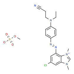 6-chloro-4-[[4-[(2-cyanoethyl)ethylamino]phenyl]azo]-1,3-dimethyl-1H-benzimidazolium methyl sulphate结构式