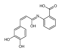 2-[3-(3,4-dihydroxyphenyl)prop-2-enoylamino]benzoic acid Structure