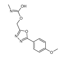 [5-(4-methoxyphenyl)-1,3,4-oxadiazol-2-yl]methyl N-methylcarbamate结构式