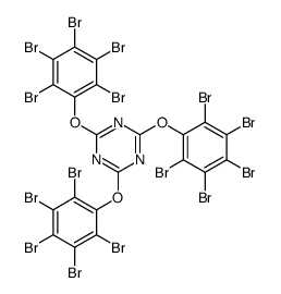 2,4,6-Tris(pentabromophenoxy)-1,3,5-triazine结构式