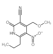 3-Pyridinecarbonitrile,1,2-dihydro-4-(methoxymethyl)-5-nitro-2-oxo-6-propyl-结构式
