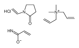 dimethyl-bis(prop-2-enyl)azanium,1-ethenylpyrrolidin-2-one,prop-2-enamide,chloride结构式