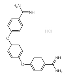 4-[4-(4-carbamimidoylphenoxy)phenoxy]benzenecarboximidamide Structure