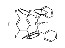 trans-[Pd(C6F5)Cl(AsPh3)2]结构式