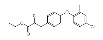 2-Chloro-3-[4-(4-chloro-2-methyl-phenoxy)-phenyl]-propionic acid ethyl ester Structure
