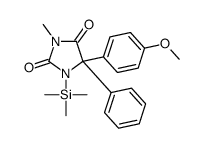 5-(4-Methoxyphenyl)-3-methyl-5-phenyl-1-(trimethylsilyl)-2,4-imidazolidinedione结构式
