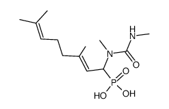 1-(1,3-Dimethylureido)-3,7-dimethylocta-2,6-dienyl-1-phosphonic acid结构式