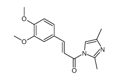 (E)-3-(3,4-dimethoxyphenyl)-1-(2,4-dimethylimidazol-1-yl)prop-2-en-1-one结构式