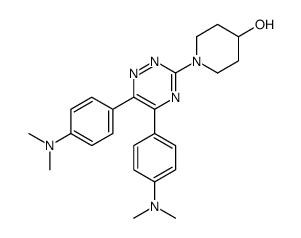 1-[5,6-bis[4-(dimethylamino)phenyl]-1,2,4-triazin-3-yl]piperidin-4-ol Structure
