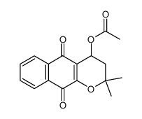 4-acetoxy-2,2-dimethyl-3,4-dihydro-2H-benzo[g]chromene-5,10-dione结构式