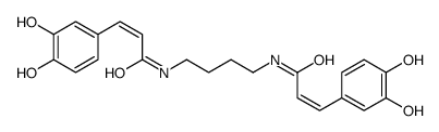 3-(3,4-dihydroxyphenyl)-N-[4-[3-(3,4-dihydroxyphenyl)prop-2-enoylamino]butyl]prop-2-enamide结构式