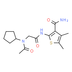 3-Thiophenecarboxamide,2-[[(acetylcyclopentylamino)acetyl]amino]-4,5-dimethyl-(9CI) structure