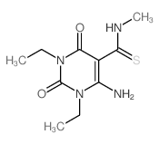 4-amino-1,3-diethyl-N-methyl-2,6-dioxo-pyrimidine-5-carbothioamide structure