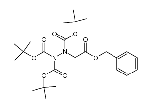 benzyl [N,N,N'-tris(tert-butyloxycarbonyl)hydrazino]acetate Structure