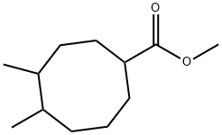 4,5-Dimethylcyclooctanecarboxylic acid methyl ester structure