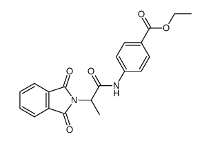 4-[(N,N-phthaloyl-DL-alanyl)-amino]-benzoic acid ethyl ester Structure