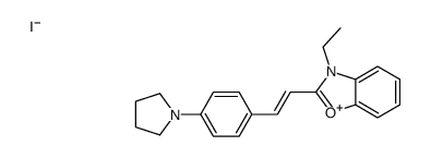 3-ethyl-2-[2-(4-pyrrolidin-1-ylphenyl)ethenyl]-1,3-benzoxazol-3-ium,iodide Structure