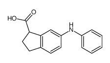 6-anilino-2,3-dihydro-1H-indene-1-carboxylic acid Structure