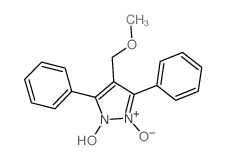 1H-Pyrazole,1-hydroxy-4-(methoxymethyl)-3,5-diphenyl-, 2-oxide结构式