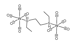 [(W(CO)5)2(3,6-dithiaoctane)] Structure