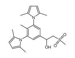 3,5-bis(2,5-dimethylpyrrol-1-yl)-4-methyl-α-[(methylsulfonyl)methyl]benzyl alcohol结构式