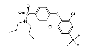 4-(2,6-Dichloro-4-trifluoromethyl-phenoxy)-N,N-dipropyl-benzenesulfonamide结构式