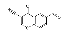 6-acetyl-4-oxochromene-3-carbonitrile Structure