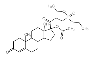 [17-(3-diethoxyphosphorylpropanoyl)-10,13-dimethyl-3-oxo-2,6,7,8,9,11,12,14,15,16-decahydro-1H-cyclopenta[a]phenanthren-17-yl] acetate结构式