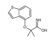 2-(1-benzothiophen-4-yloxy)-2-methylpropanamide结构式