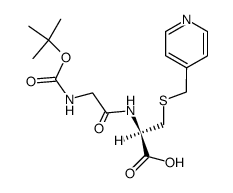 (R)-2-(2-tert-Butoxycarbonylamino-acetylamino)-3-(pyridin-4-ylmethylsulfanyl)-propionic acid Structure
