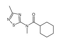 N-methyl-N-(3-methyl-1,2,4-thiadiazol-5-yl)cyclohexanecarboxamide结构式