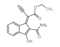 3-[(Z)-1-cyano-2-ethoxy-2-hydroxy-ethenyl]-1-oxo-indene-2-carboxamide structure