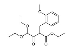 4,4-Diethoxy-2-[1-(2-methoxy-phenyl)-meth-(E)-ylidene]-3-oxo-butyric acid ethyl ester结构式