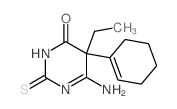 4(3H)-Pyrimidinone,6-amino-5-(1-cyclohexen-1-yl)-5-ethyl-2,5-dihydro-2-thioxo-结构式