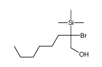 2-bromo-2-trimethylsilyloctan-1-ol结构式