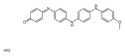 4-[4-[4-(4-methoxyanilino)anilino]phenyl]iminocyclohexa-2,5-dien-1-one,hydrochloride结构式