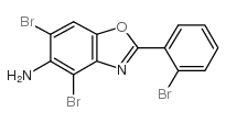 4,6-dibromo-2-(2-bromophenyl)-1,3-benzoxazol-5-amine结构式
