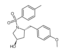 (3R,5R)-5-(4-Methoxy-benzyl)-1-(toluene-4-sulfonyl)-pyrrolidin-3-ol结构式