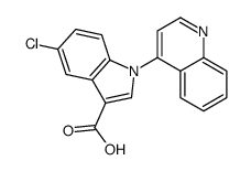 5-chloro-1-quinolin-4-ylindole-3-carboxylic acid Structure