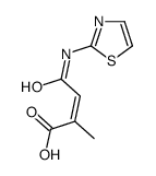 2-methyl-4-oxo-4-(1,3-thiazol-2-ylamino)but-2-enoic acid结构式