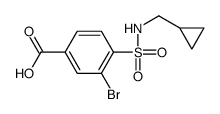 3-bromo-4-(cyclopropylmethylsulfamoyl)benzoic acid Structure