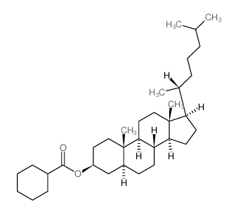 [(3S,5S,8R,9S,10S,13R,14S,17R)-10,13-dimethyl-17-[(2R)-6-methylheptan-2-yl]-2,3,4,5,6,7,8,9,11,12,14,15,16,17-tetradecahydro-1H-cyclopenta[a]phenanthren-3-yl] cyclohexanecarboxylate结构式