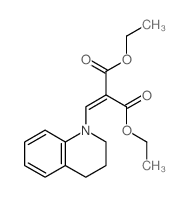 Propanedioic acid,2-[(3,4-dihydro-1(2H)-quinolinyl)methylene]-, 1,3-diethyl ester Structure