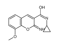 2H-1-Benzopyran-3-carboxamide,N-cyclopropyl-2-imino-8-methoxy-(9CI)结构式