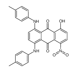 1-hydroxy-4-nitro-5,8-di-p-toluidino-anthraquinone Structure