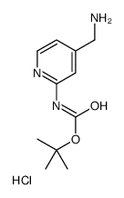(4-Aminomethyl-pyridin-2-yl)-carbamic acid tert-butyl ester Structure