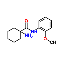 Cyclohexanecarboxamide, 1-amino-N-(2-methoxyphenyl)- (9CI) Structure